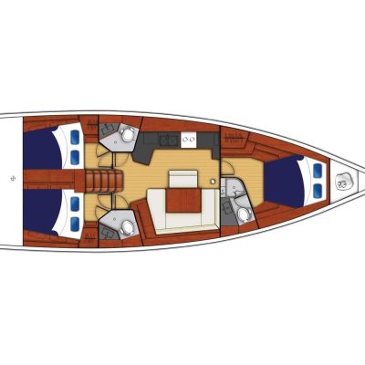 4 - OCEANIS 45 - BENETAU - plan - amenagement empuriabrava