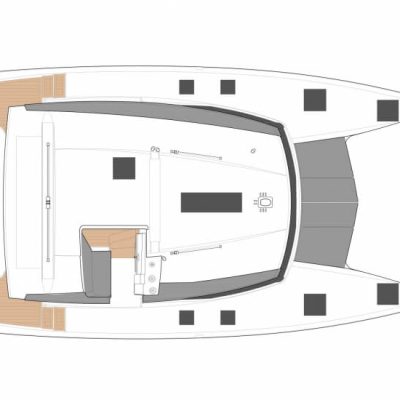 Fountaine Pajot isla 40 plan extérieur Fountaine Pajot isla 40 vue arrière babord Empuriabrava