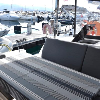 Fountaine Pajot isla 40 vue salon arrière Fountaine Pajot isla 40 vue arrière babord Empuriabrava